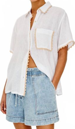 Rails Lea Shirt In Natural Crochet