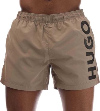 HUGO BOSS Hugo Heren Abas Logo Zwemshort (Beige)