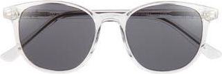 Quay Blueprint 51mm Round Sunglasses in Clear/Smoke at Nordstrom Rack