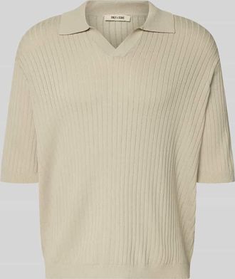 Only & Sons Relaxed Fit Poloshirt aus Viskose-Mix Modell FLINT in Schilf, Gr&ouml;&szlig;e XXL