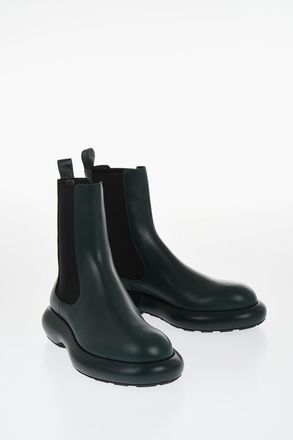 Jil Sander Stivaletti Chelsea in Pelle con Suola Chunky Jil Sander