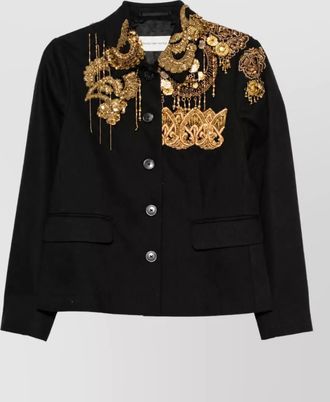 Dries Van Noten embroidered cotton coat