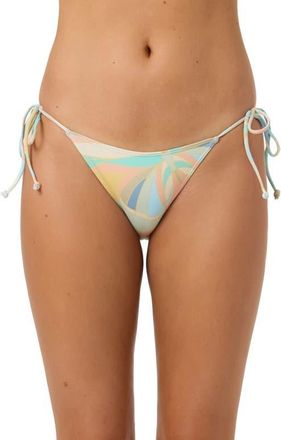 O'Neill Butterfly Geo Maracas Side Tie Bikini Bottoms in Blue Multi Colored at Nordstrom, Size X-Large