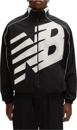 New Balance Basketball Oversized Print Woven Jacket Black MJ61X398-BK