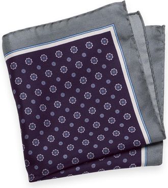 Paul Fredrick Medallion Silk Pocket Square