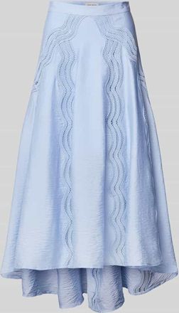 Copenhagen Muse Regular Fit Midirock mit Lochmuster Modell Cole in Hellblau, Gr&ouml;&szlig;e XL