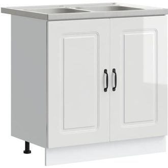 vidaXL Mobile da cucina Kalmar 2 pcs Bianco 80 x 46 x 81.5 cm vidaXL