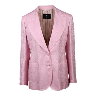 Etro Blazer Stondato - Dames - Jassen - Roze - Maat: L Katoen