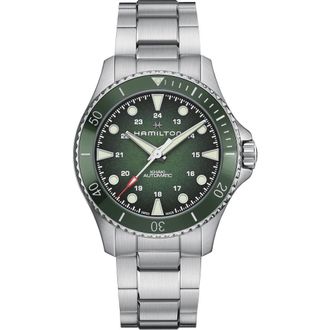 Hamilton Khaki Navy Scuba Automatic Bracelet Watch, 43mm in Green at Nordstrom