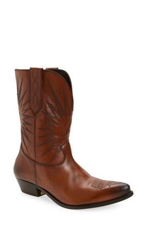 Golden Goose Wish Star Short Western Boot in Tan at Nordstrom, Size 10Us