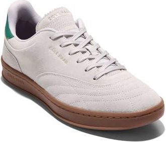 Cole Haan Grand Crosscourt Turfline Sneaker in Oyster Mushroom Suede/Green at Nordstrom Rack, Size 11.5