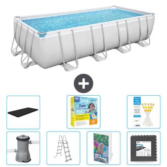 Bestway Piscina Bestway Power Steel Rectangular - 488x244x122 Cm - 8-piezas S607