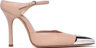 Sportmax Leather Pumps with Metallic Cap