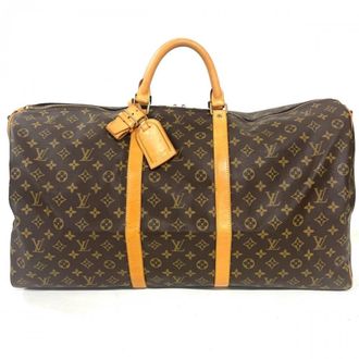 Louis Vuitton Brown Monogram Canvas Boston Bag (Pre-Owned)