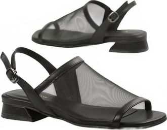 All Black Womens Sheer Beauty Sandals In Black