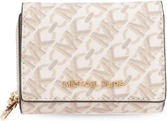 Michael Michael Kors logo print wallet - women - PVC/Polyester - One Size - Neutrals