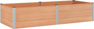 vidaXL Arriate Elevado Marr&oacute;n 250 X 100 X 54 Cm Wpc Y Aluminio Vidaxl