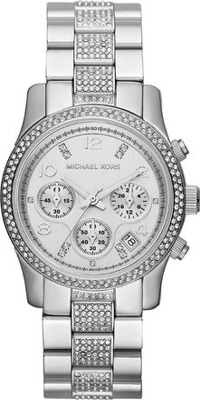 Michael Kors MK5825 Runway Chronograaf Dames Zilveren Horloge