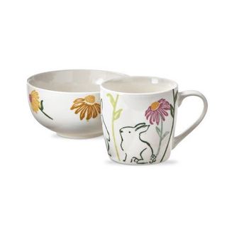 Tag Easter Bunny Mug and Bowl Set - Colorful Bone China Drinkware in Multicolored at Nordstrom