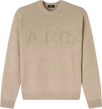 A.P.C. A.p.c. - Pull George - Heren - Truien - Beige - Maat: L Wol