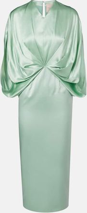 Roksanda Ilincic Tari gathered silk cocktail dress