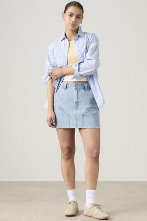 Levi's Camisa Harlie Boyfriend - Mujer - 2XS - Azul / Amari Stripe Tawny Port