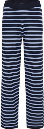 Saint Tropez Mila SZ Gestreepte Broek - Dames - Wijde Broeken - Blauw - 2XL - Broeken