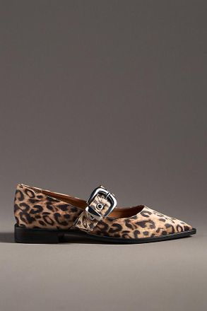 Maeve Pointed-Toe Moto Mary Jane Flats