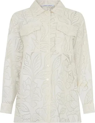 Alberta Ferretti Long Sleeve Shirt - female - Alberta Ferretti - Shirts - Beige - M - Blouses & Shirts