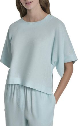 DKNY Dkny Drop Shoulder Linen Top