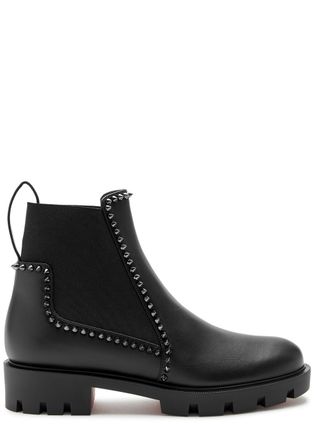 Christian Louboutin Out Lina Spike Leather Ankle Boots - Black - 36 (IT36 / UK3)