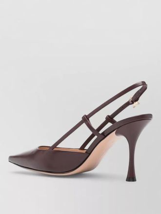 Gianvito Rossi ascent calf leather slingback pointed pumps
