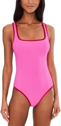 Beach Riot Cala Swimsuit Womens Electric Pink Square Neck One-Piece GBO3776