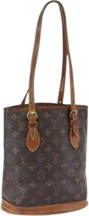 Louis Vuitton Pre-owned Bucket Bags, female, Brown, Size: ONE SIZE Pre-owned Monogram Bucket Bag