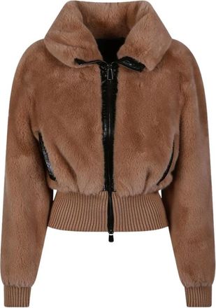 Pinko Nepbont Jas - Dames - Jassen - Beige - L - Nepbont - Jassen