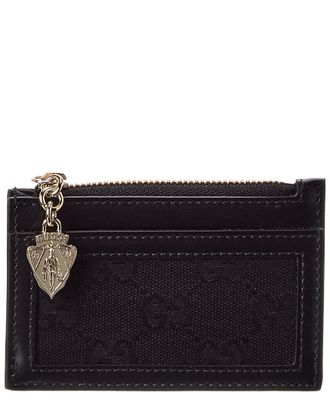 Gucci Luce Gg Canvas & Leather Card Case
