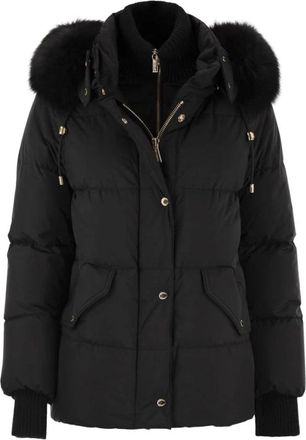 Moorer Attica-Stp Short Down Jacket - Dames - Winterjassen - Zwart - XS - Leer - Jassen