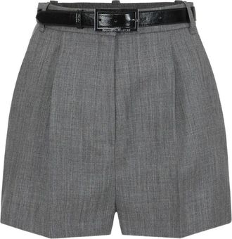 Elisabetta Franchi Belted Wool Shorts