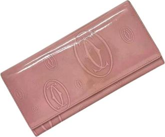 Cartier Pre-owned Happy Birthday Long wallet (bi-fold) - Dames - Vintage Accessoires - Roze - ONE Size - Leer - Vintage