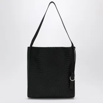 Bottega Veneta Corriere medium tote bag in braided leather black
