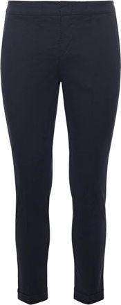 Fay Slim-fit broek - Heren - Slim Fit Broeken - Blauw - W38 - Leer - Broeken