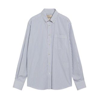 Valentino Garavani Casual Shirts, male, Blue, Size: 3XL Camicia Maniche Lunghe VLogo Signature