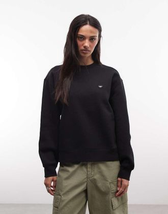 Carhartt Work in Progress Felpa nera con piccola toppa con cuore-Nero