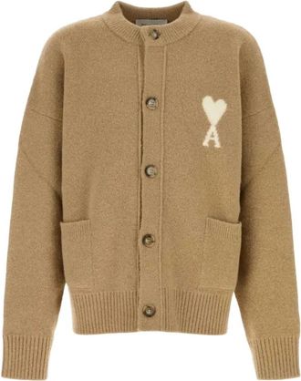 Ami Ami de Coeur Cardigan - Heren - Vesten - Beige - S - Katoen - Truien & Vesten