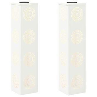 vidaXL Luz De Camino Led Solar 2 Pcs Acero Laminado En Fr&iacute;o Vidaxl