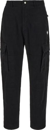 Marcelo Burlon Wijde broek - Heren - Straight fit broeken - Zwart - S - Katoen - Broeken