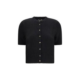 Khaite Womens High-waist Pleated A-line Midi Skirt - Black Cashmere - Size Medium