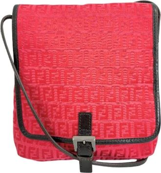 Fendi Pre-owned Canvas crossbody-bags - Dames - Vintage Schoudertas - Roze - ONE Size - Vintage