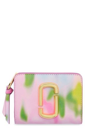 Marc Jacobs The Mini Compact Wallet in Ribbon Pink Multi at Nordstrom