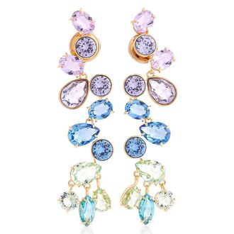 Swarovski Gema Gold-Tone Plated Crystal Earrings
